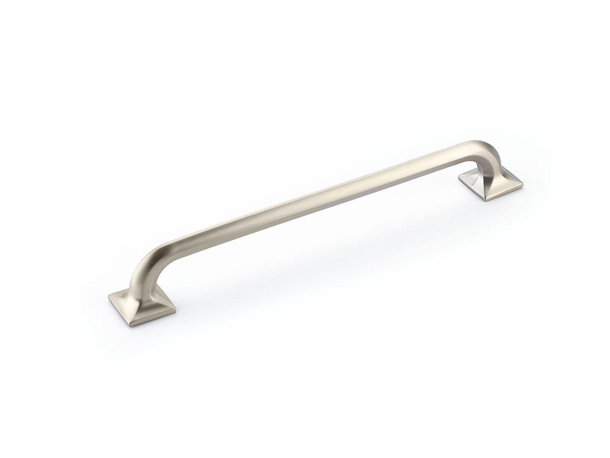 Schaub and Company Northport, Pull with square bases, Satin Nickel, 8" cc