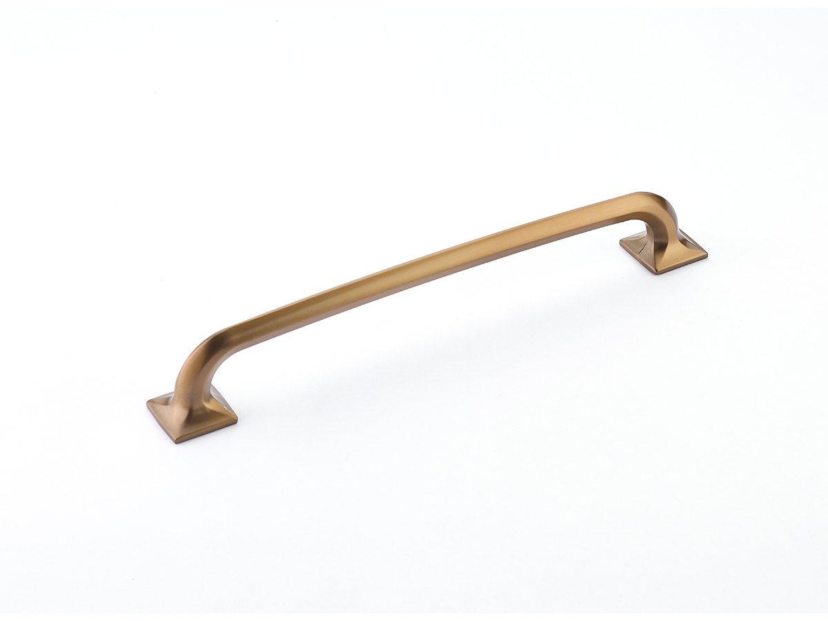 Schaub and Company Northport, Pull with square bases, Brushed Bronze, 8" cc