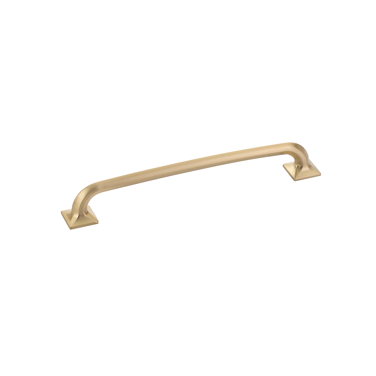 Schaub and Company Northport, Pull with square bases, Signature Satin Brass, 8" cc