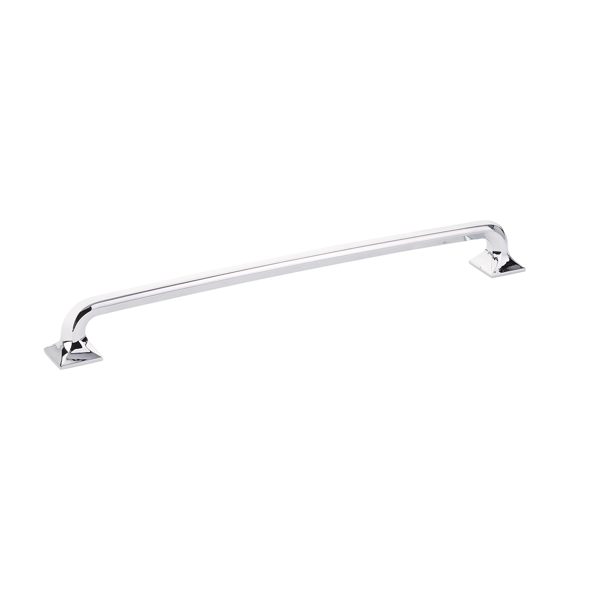 Schaub and Company Northport, Appliance Pull with square bases, Polished Chrome, 15" cc