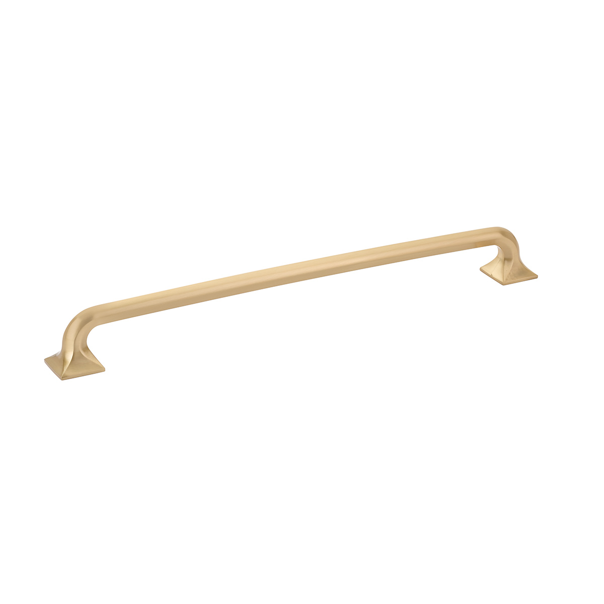 Schaub and Company Northport, Appliance Pull with square bases, Signature Satin Brass, 15" cc