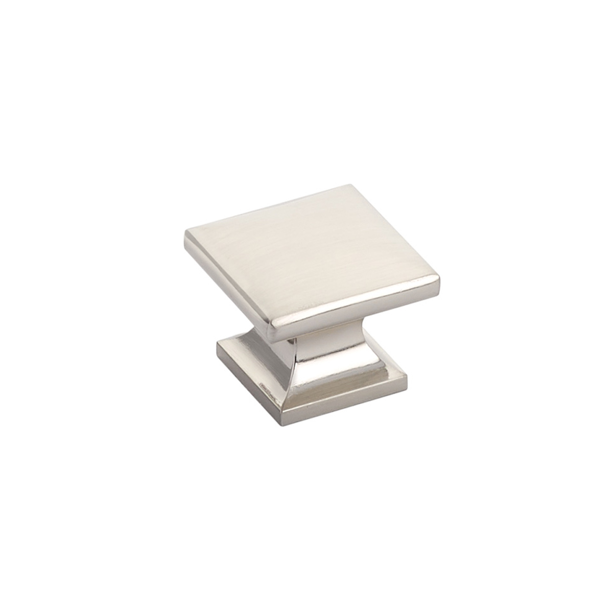 Schaub and Company Northport, Smooth Square Knob, Brushed Nickel, 1-3/8" dia