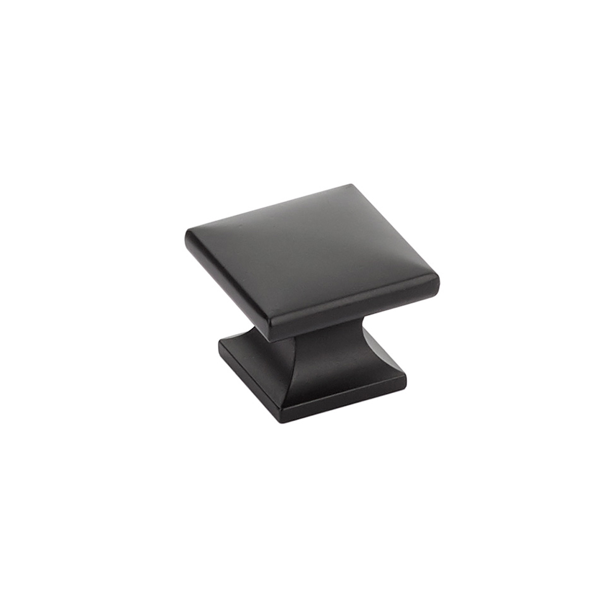 Schaub and Company Northport, Smooth Square Knob, Matte Black, 1-3/8" dia