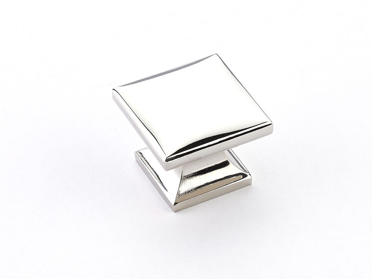 Schaub and Company Northport, Smooth Square Knob, Polished Nickel, 1-3/8" dia