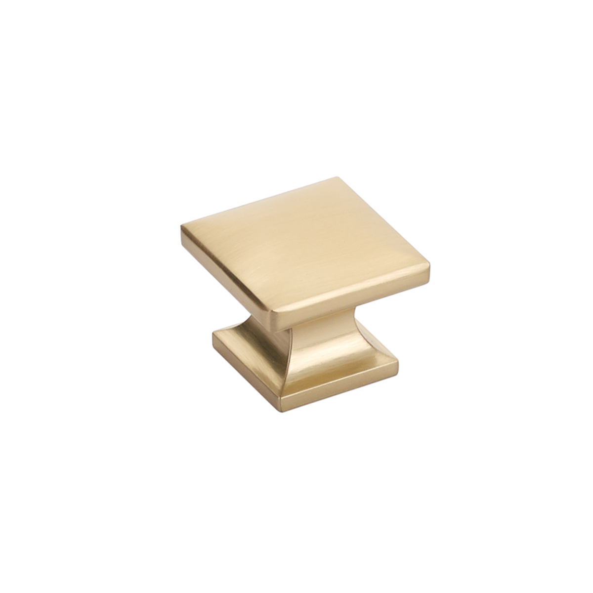 Schaub and Company Northport, Smooth Square Knob, Signature Satin Brass, 1-3/8" dia