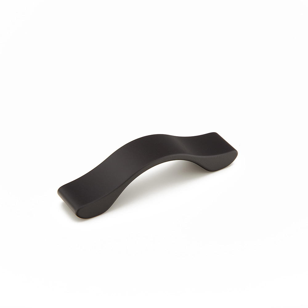 Schaub and Company Wave, Pull, Matte Black, 2-1/2" cc