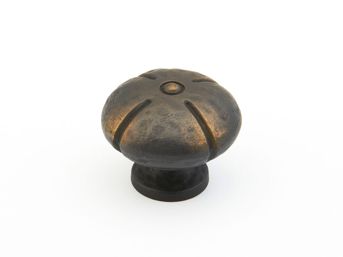 Schaub and Company Siena, Knob, Round, Ancient Bronze, 1-3/8" dia