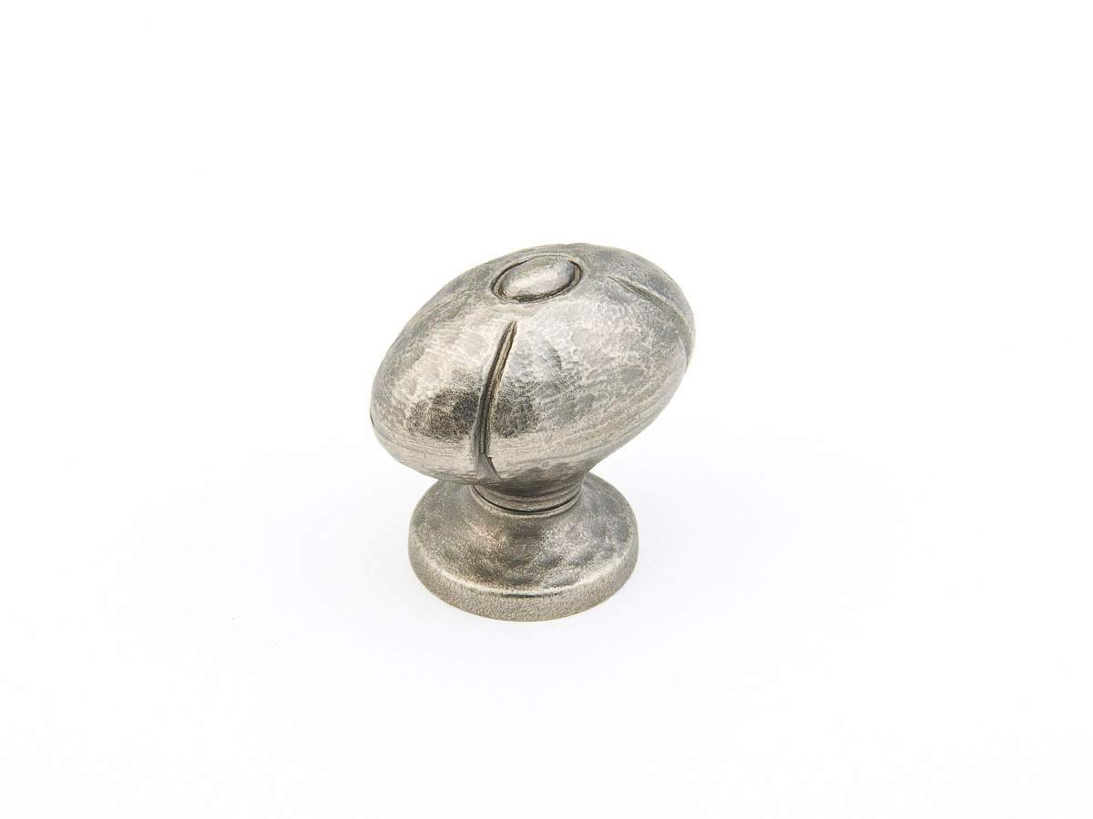 Schaub and Company Siena, Knob, Oval, Vibra Nickel, 1-1/4" dia