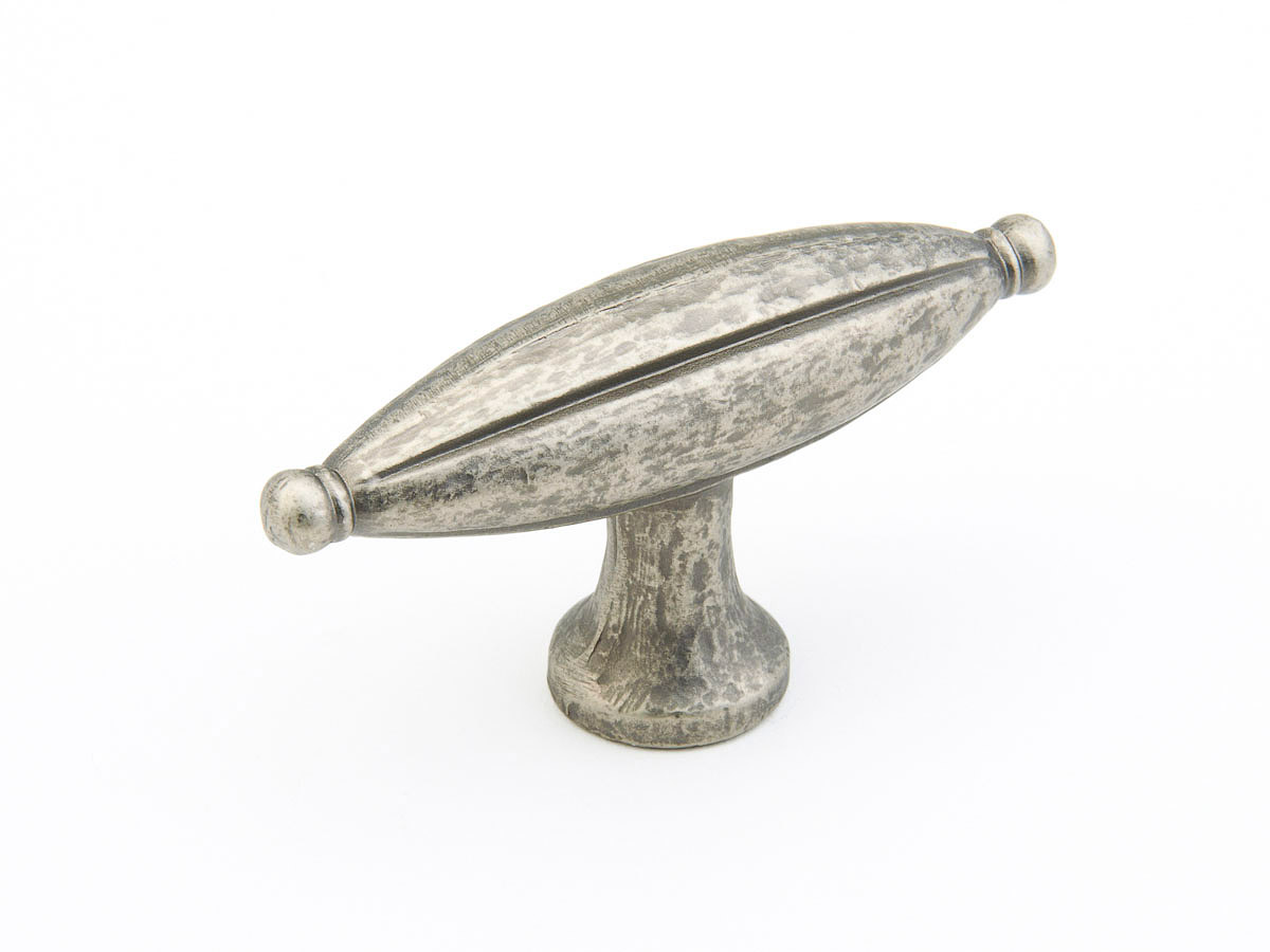 Schaub and Company Siena, T-Knob, Vibra Nickel 2-7/8"