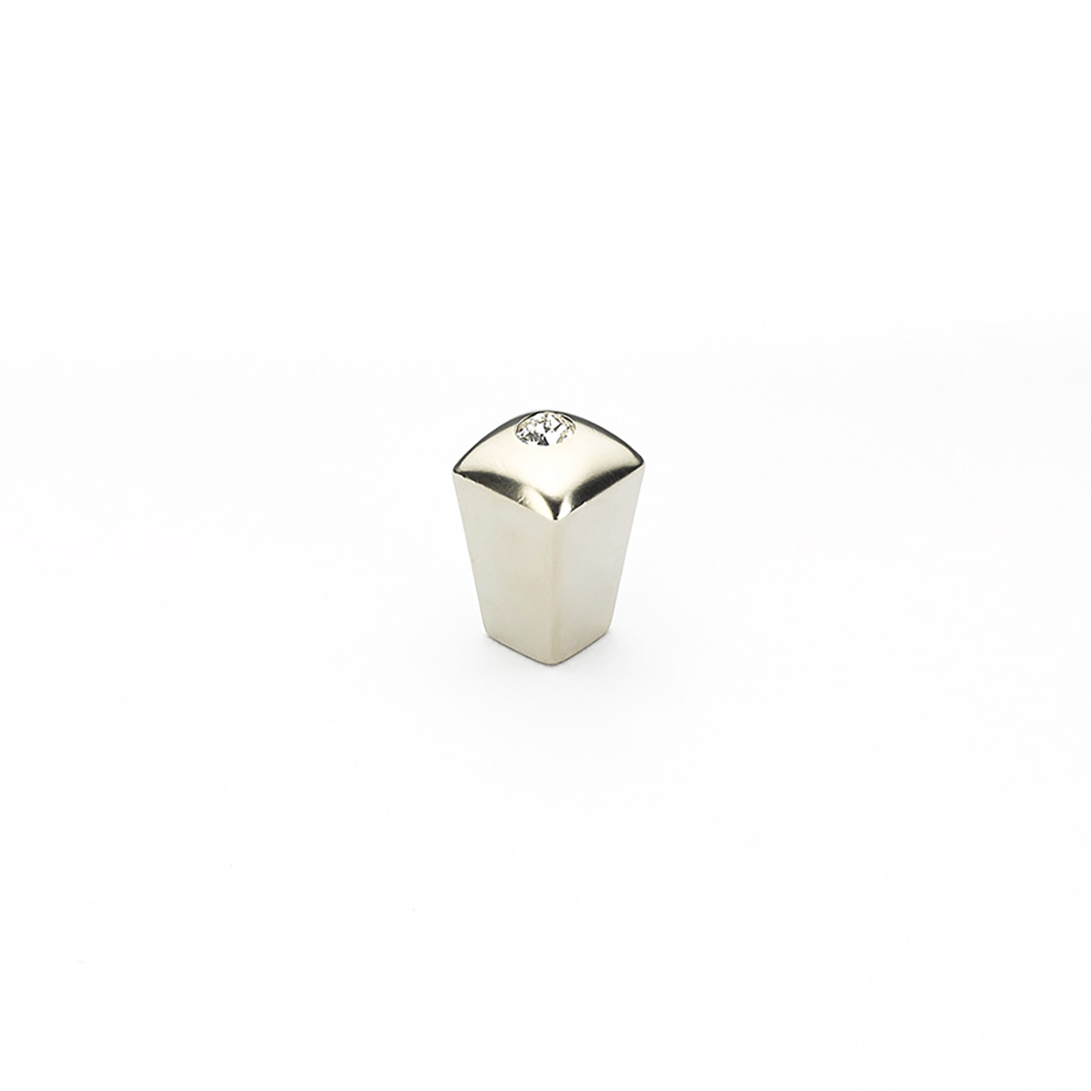 Schaub and Company Skyevale, Knob, Satin Nickel with Crystal, 1/2"