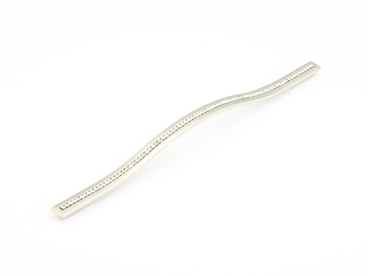 Schaub and Company Skyevale, Crystal Pull, Satin Nickel, 11-5/16" or 12-5/8" cc