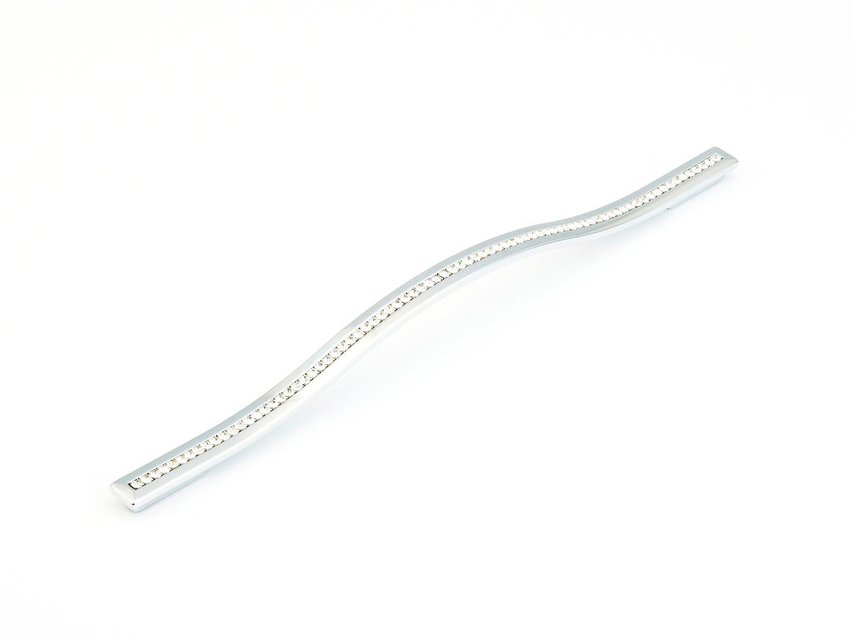 Schaub and Company Skyevale, Crystal Pull, Polished Chrome, 11-5/16" or 12-5/8" cc