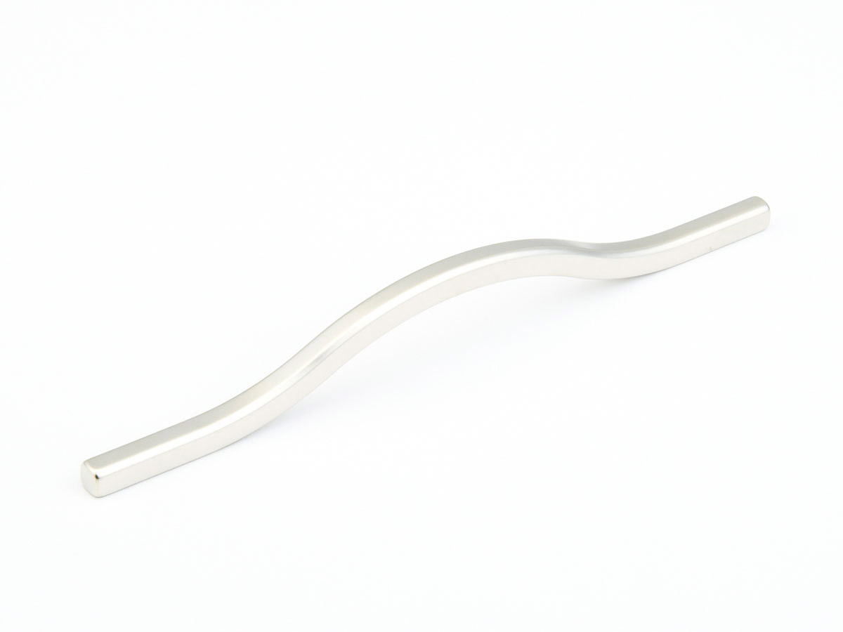 Schaub and Company Sorrento, Bowed Pull, Satin Nickel, 160/192 mm cc