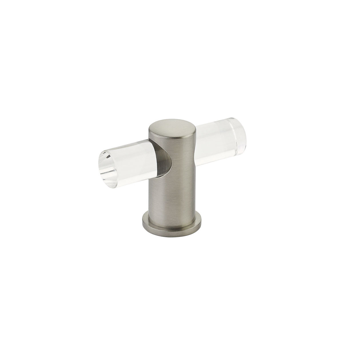 Schaub and Company Lumiere, adjustable, acrylic T-knob with Satin Nickel stem