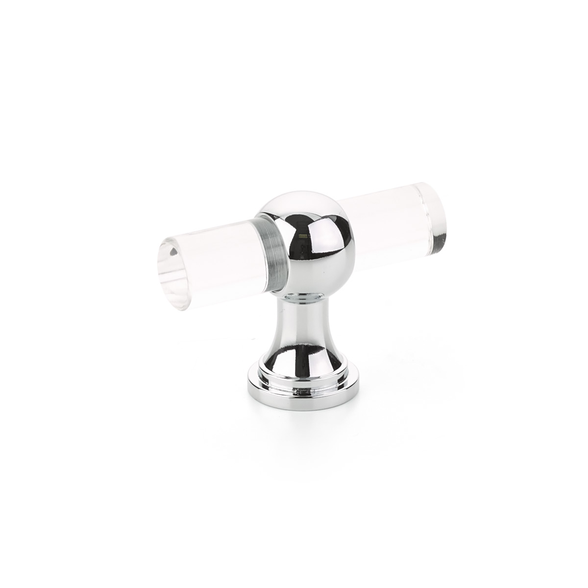 Schaub and Company Lumiere Transitional, Acrylic T-knob with Polished Chrome stem