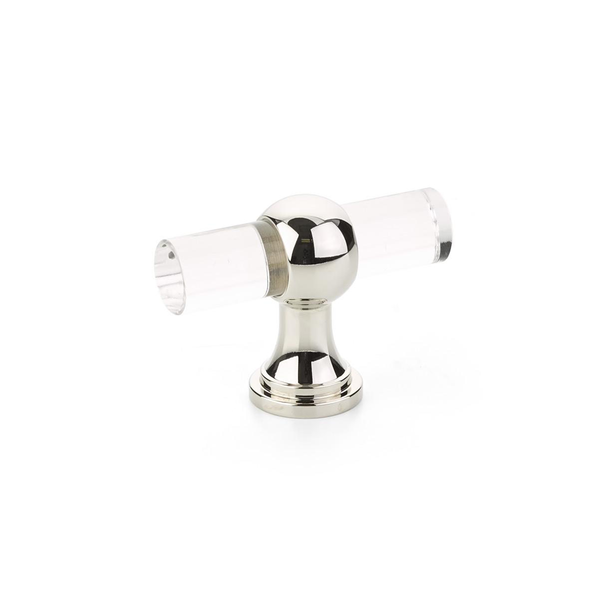 Schaub and Company Lumiere Transitional, Acrylic T-knob with Polished Nickel stem