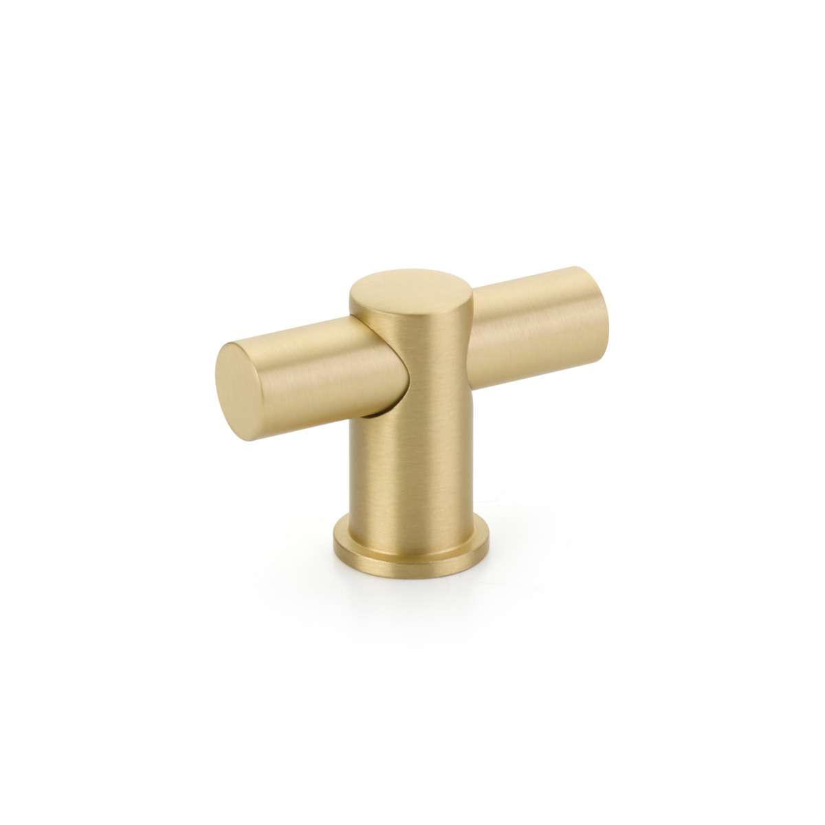Schaub and Company Fonce, T-knob, Satin Brass bar, Satin Brass stem