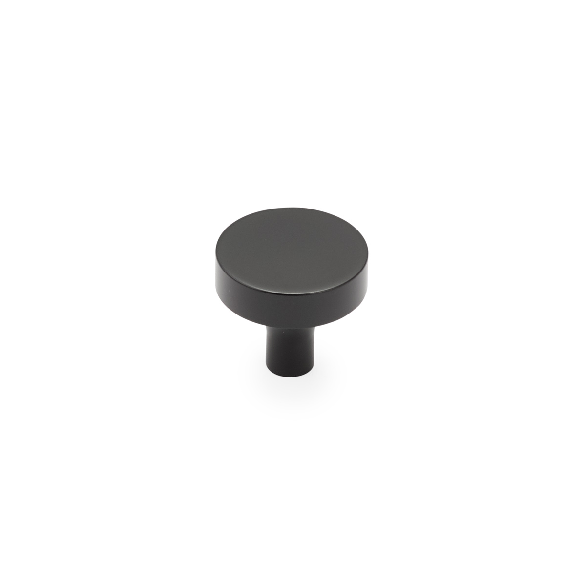 Schaub and Company Haniburton, Round Knob, Matte Black, 1-1/4"