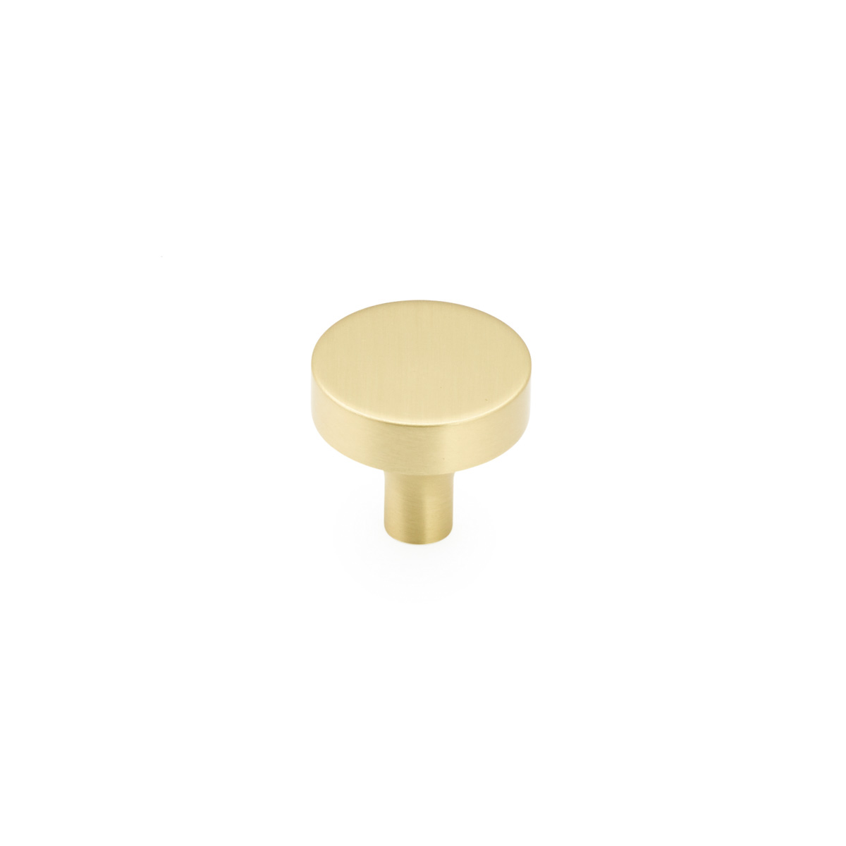 Schaub and Company Haniburton, Round Knob, Satin Brass, 1-1/4"