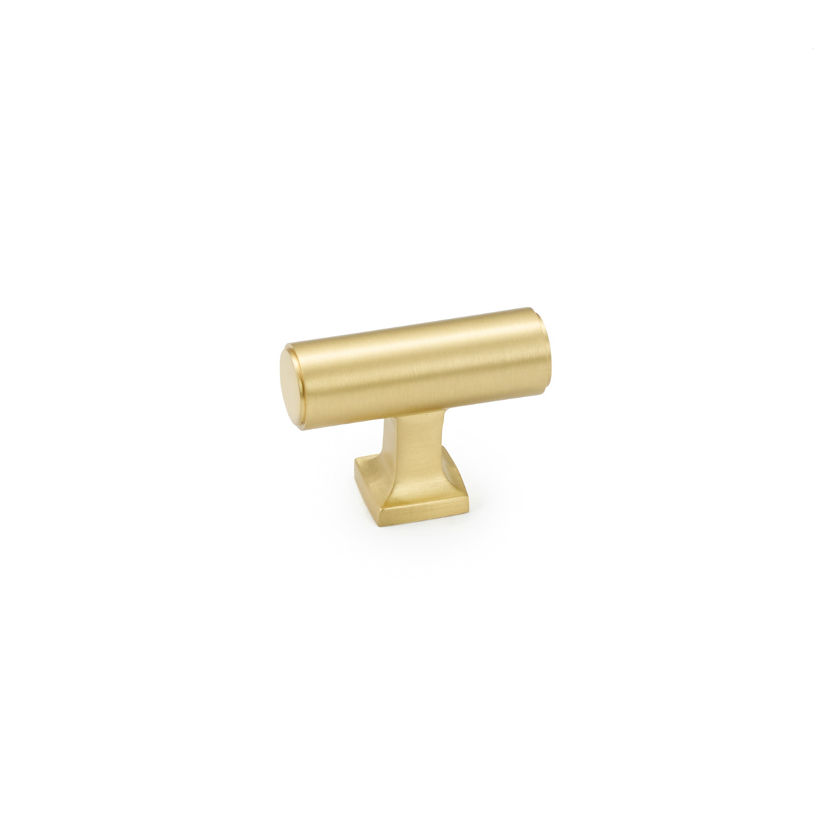 Schaub and Company Haniburton, T-Knob, Satin Brass, 1-5/8"