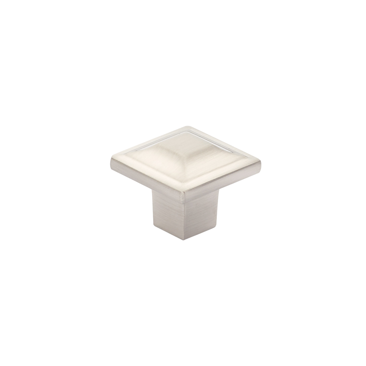 Schaub and Company Menlo Park, Square Knob, Brushed Nickel, 1-1/4"