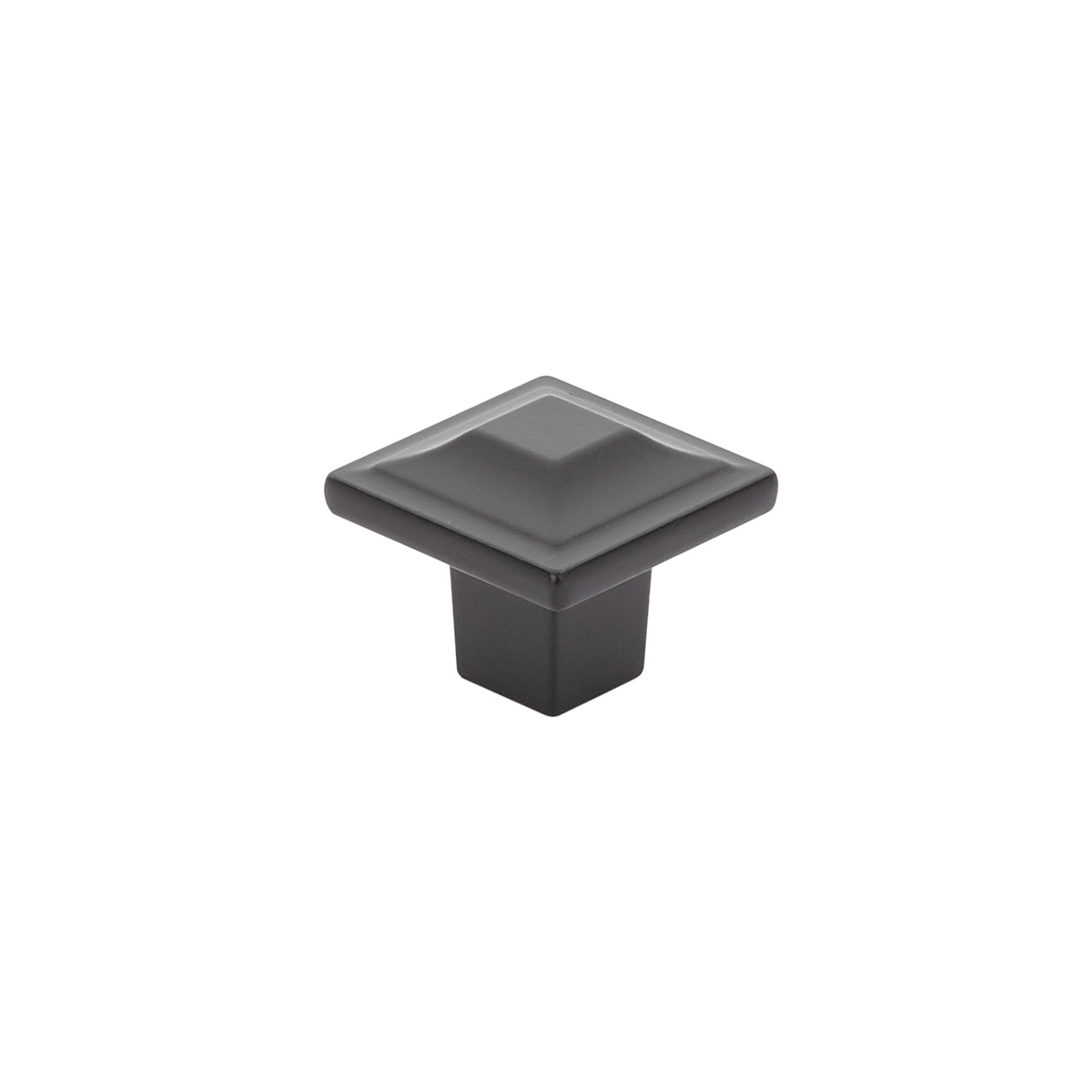 Schaub and Company Menlo Park, Square Knob, Matte Black, 1-1/4"