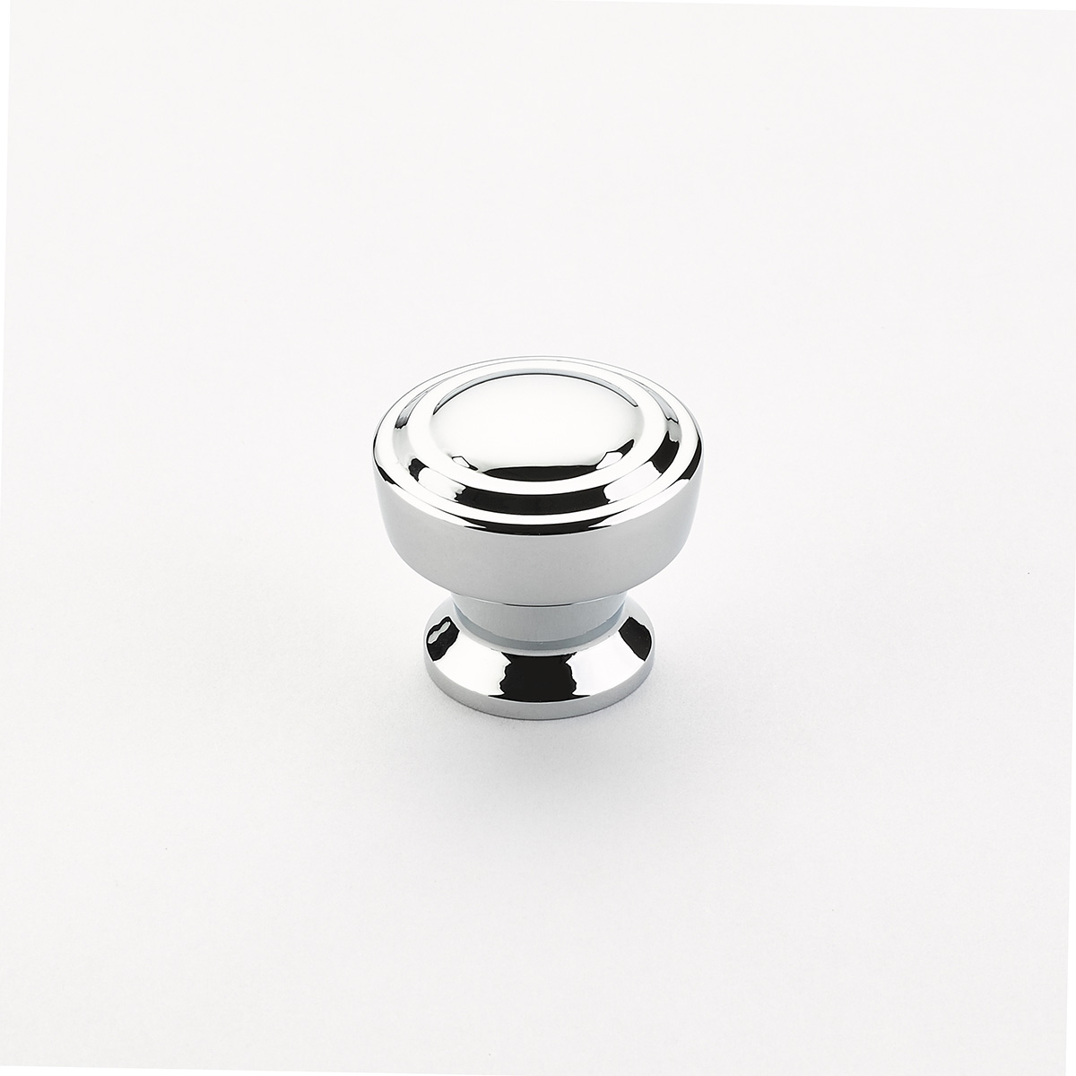 Schaub and Company Menlo Park, Stepped Round Knob, Polished Chrome, 1-1/4"
