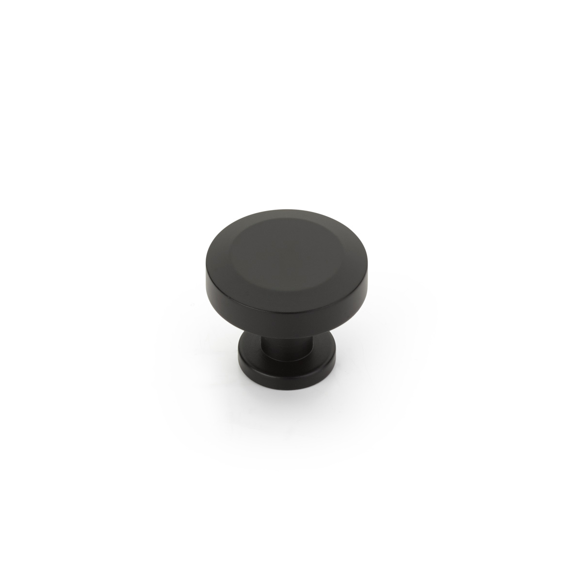 Schaub and Company Heathrow, Round Knob, Matte Black, 1-1/4"