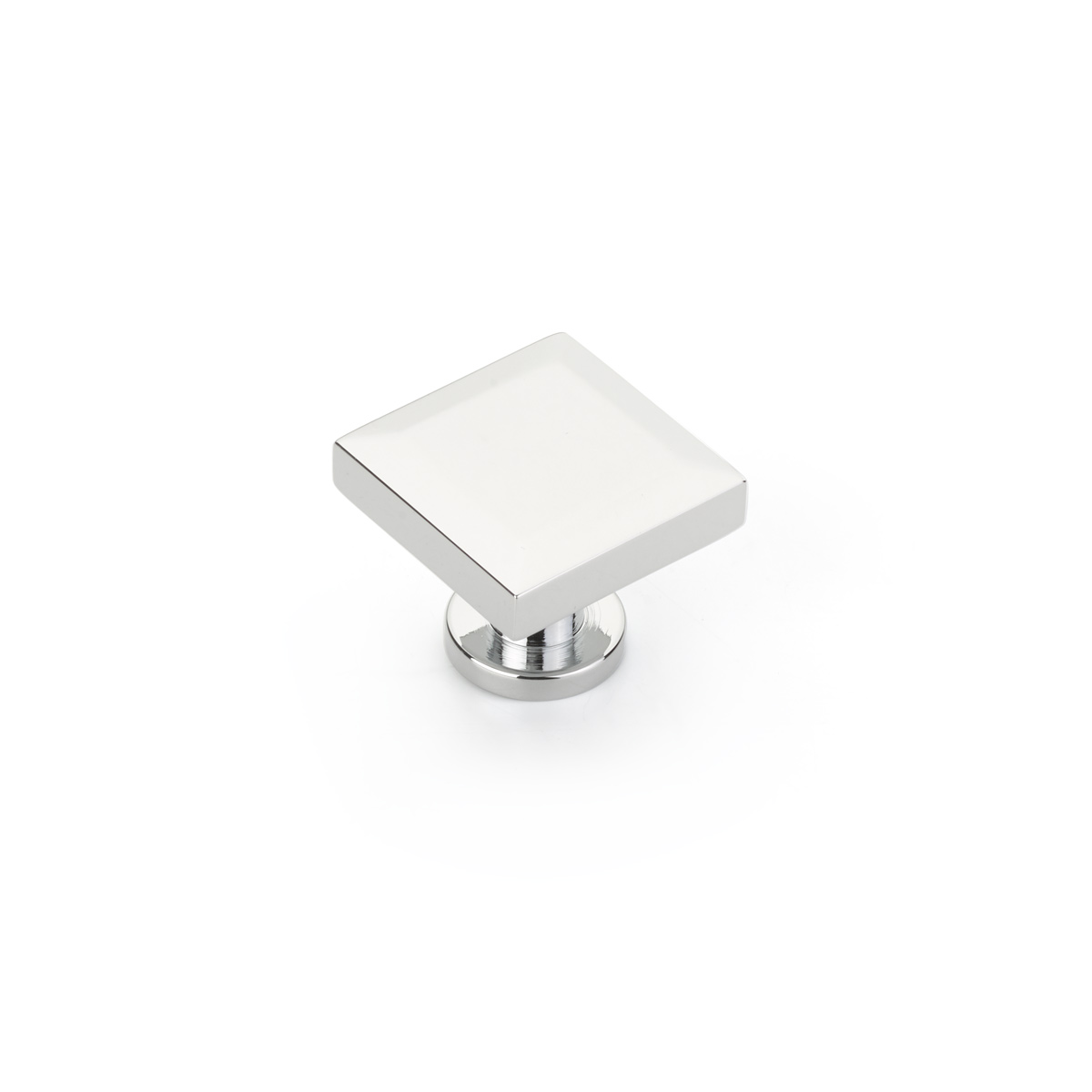 Schaub and Company Heathrow, Square Knob, Polished Chrome, 1-1/4"