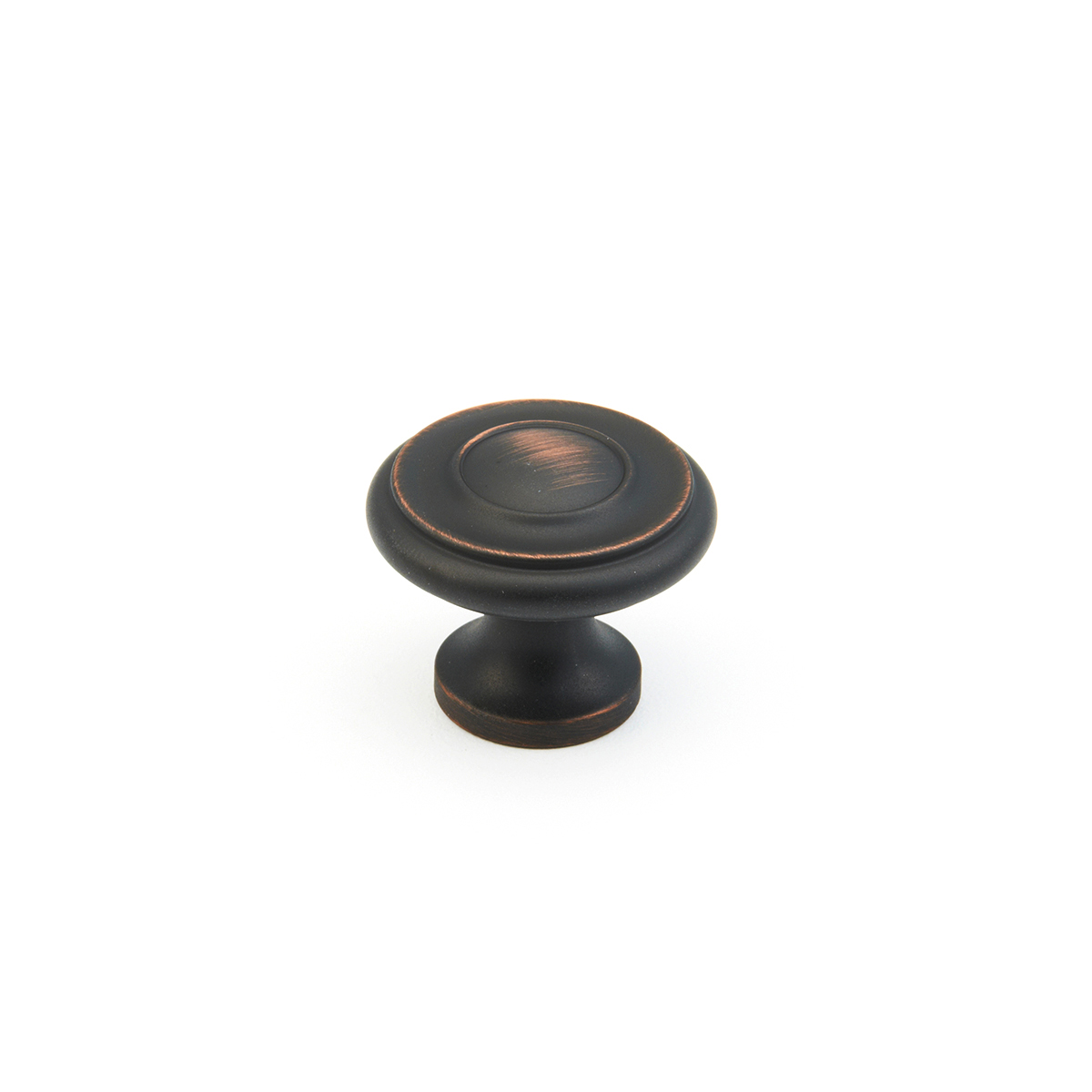 Schaub and Company Traditional, Stepped Round Knob, Michelangelo Bronze, 1-1/4" dia