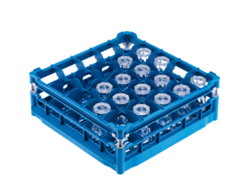 Miele Basket  with low top frame for the optimum loading of 25 glasses up to 7.9 inches tall