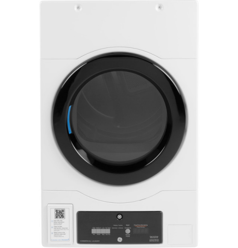 GE GE® Commercial 7.7 cu. ft. Capacity Electric Dryer with Built-In App-Based Payment System SITE WIFI REQUIRED, Stacked Unit
