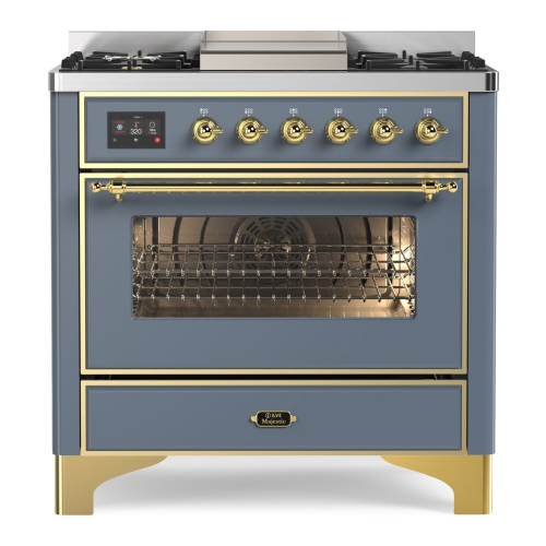 ILVE Majestic II 36 inch Dual Fuel Range with 6 Burners, Griddle - NG