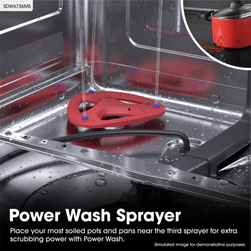 Model: SDW6736MS | Sharp Appliances 24 in. Stainless Steel 47dB Dishwasher Model: SDW6736MS | Sharp Appliances 24 in. Stainless Steel 47dB Dishwasher