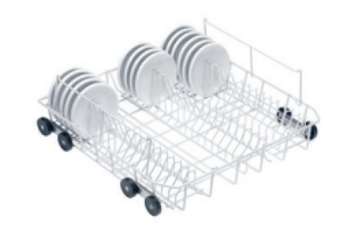 Miele U 881 Lower basket with fixed insert for saucers
