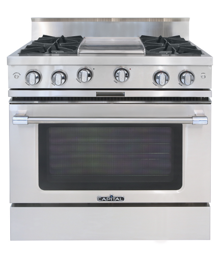 Capital Cooking 48" Classic Chef Range 4 Burners & Griddle  (Open Burners) - LP