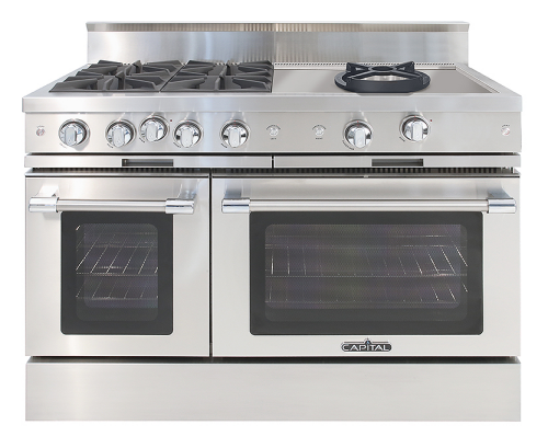 Capital Cooking 48" Classic Chef Range 4 Burners & Open Burner Wok 25K - LP