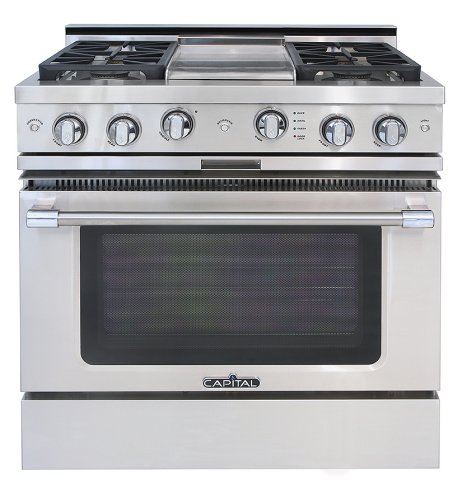 Capital Cooking 36" Grand Chef Range 4 Burners & Griddle 19K BTU - LP