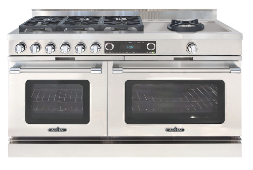 Capital Cooking 60" Grand Chef Dual Fuel Range 6 Burners, 24" Opened Wok Burner 25K BTU - LP