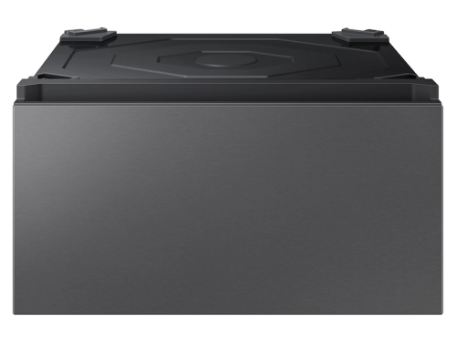 Samsung Bespoke 27" Wide Laundry Pedestal with Storage Drawer in Dark Steel