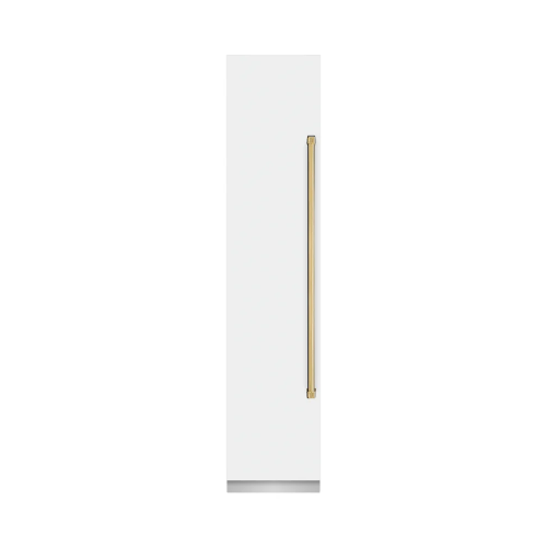ZLINE ZLINE Autograph Edition 18 in. 8.6 cu. ft. Left Hinge Column Freezer in White Matte with Graphite Gray Interior and Polished Gold Accents (RCFVLZ-WM-18-G)