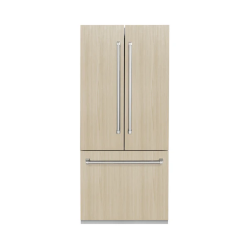 ZLINE ZLINE 36 in. 19.6 cu. ft. Panel Ready French Door Built-In Bottom Freezer Refrigerator with Water Dispenser and Ice Maker with Stainless Steel Interior