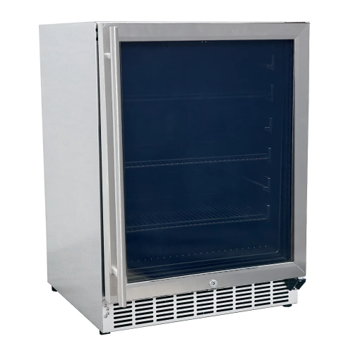 RCS Grills Stainless Refrigerator - 5.01 Cu Ft. - UL Rated - Glass Door