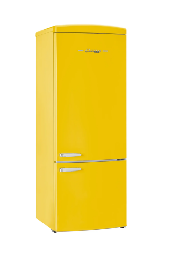 Unique Appliances 455L Canary Yellow Bottom Mount Refrigerator