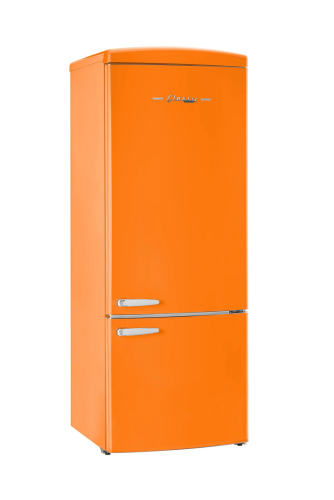 Unique Appliances 455L Creamsicle Orange Bottom Mount Refrigerator