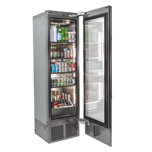 Model: CR24B-2-4LL | Perlick 24" Column Beverage, Single Zone, Glass Overlay Ready, Hinged Left