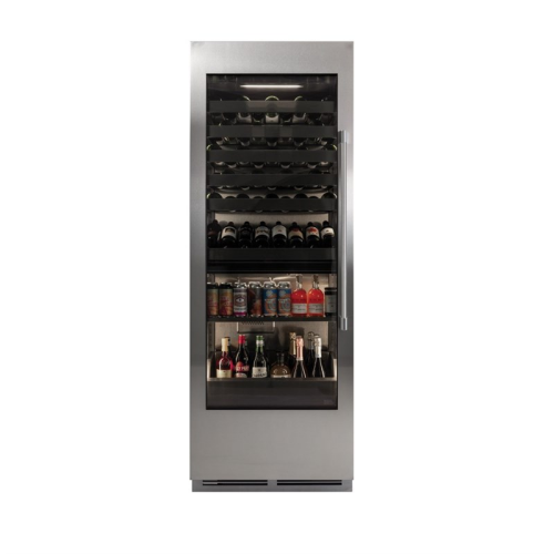 Perlick 30" Column Beverage, Dual Zone, Glass Overlay Ready, Hinged Left