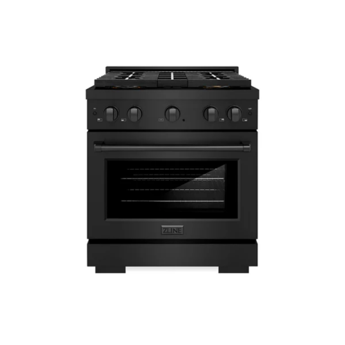 ZLINE ZLINE 30 in. 4.2 cu. ft. Paramount Dual Fuel Range with 4 Burner DuoPro Cooktop and Electric Convection Oven in Black Stainless Steel