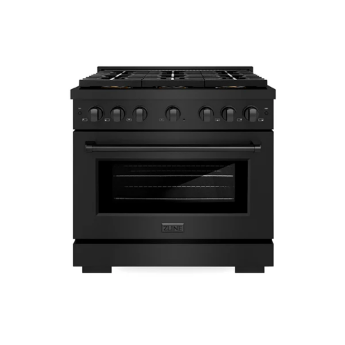 ZLINE ZLINE 36 in. 5.2 cu. ft. Paramount Dual Fuel Range with 6 Burner DuoPro™ Cooktop and Electric Convection Oven in Black Stainless Steel