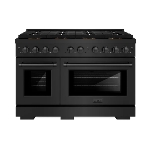ZLINE ZLINE 48 in. 6.7 cu. ft. Paramount Dual Fuel Range with 8 Burner DuoPro Cooktop and Dual Ovens in Black Stainless Steel